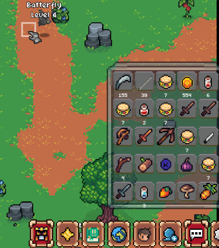 Interface de inventário do Kaelion